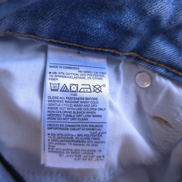 Old Navy High Rise Curvy O.G. Straight Smooth Pockets Jeans Womens Size 4 Denim - Picture 6 of 6